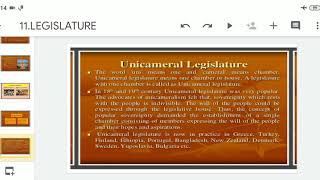 MEANING amp MERITS OF UNICAMERAL LEGISLATURE CLASS 11 [upl. by Sutsugua]