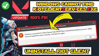 Windows cannot find riotclientservicesexe Make sure you type the name correctly and try again FIX [upl. by Pompea]