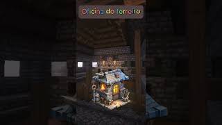 OFICINA DE FERREIRO ESTILO MEDIEVAL minecraft [upl. by Sion]