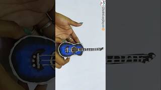 Mini guitar making Tutorial for beginnersguitar making with Cardboard viralvideo shortvideo [upl. by Watson717]