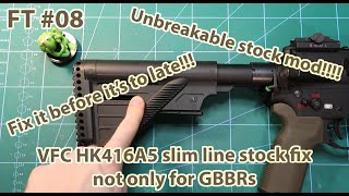 Frog Tips 08  VFC HK416A5 slim line stock fix not only for GBBRs [upl. by Ttsepmet213]