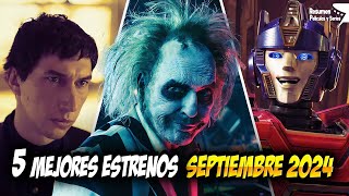 🎬 Los 5 Mejores Estrenos del Cine en Septiembre 2024  No Te Los Pierdas🍿 [upl. by Alyworth336]