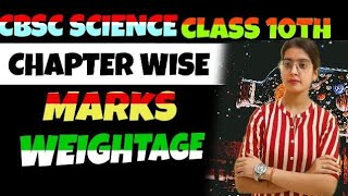 Science CBSE class 10th chapter wise mark weightage 20242025 [upl. by Rebmyt]