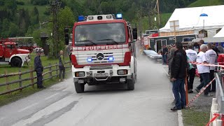 Sirenenalarm Feuerwehren Gasteinertal unterwegs nach PKW brand im Tunnel während Sternfahrt 2019 [upl. by Elkraps]