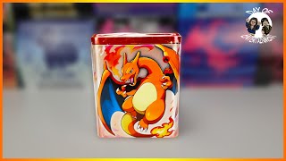 Pokemon TCG Fire Stacking Tin Opening [upl. by Nueormahc]