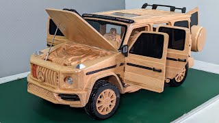 Wood Car  MercedesBenz AMG G 63 4x4 2023  Awesome Woodcraft [upl. by Inatsed]