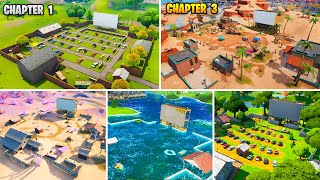 Evolution of the Risky Reels in Fortnite Chapter 1 Season 4  Chapter 3 Season 4 [upl. by Arayc]