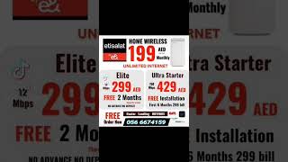 Home Wifi internet connection in Dubai UAE  Etisalat home wifi plan [upl. by Anelaf548]