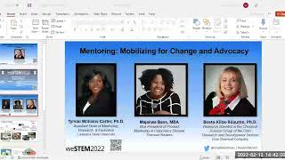 weSTEM 2022 Panel 3  Mentoring Mobilizing for Change and Advocacy [upl. by Llewxam666]