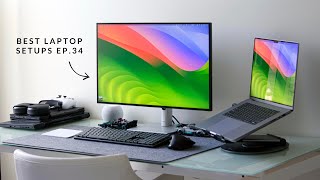 Best Laptop Setups  34  Minimal amp Clean Desk Setups [upl. by Kiele]