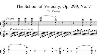 CCzerny Etude Op299 N°7 The School of Velocity [upl. by Ximenez]