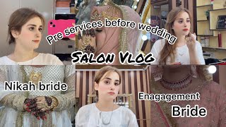 NikahEngagement Makeup💕 Busy Work Day ✨Makeup Vlog  Salon Vlog  discuss pre bridal services💕 [upl. by Oeramed862]