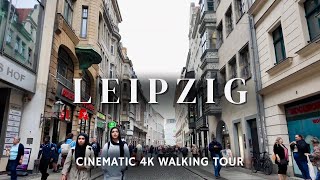 LEIPZIG GERMANY Downtown WALKING TOUR  4K Cinematic Virtual Tour [upl. by Asoramla]