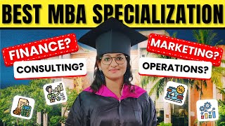 Which is the BEST MBA Specialization for YOU 🎓 Jobs Salary and WorkLife Balance 💸 [upl. by Orlanta]