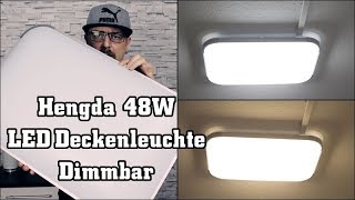 Hengda 48W LED Deckenleuchte Dimmbar  Deckenlampe  Tageslichtlampe mit Fernbedienung [upl. by Aduhey]