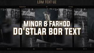 MINOR amp Farhod  Dostlar bor TEXT  LDM TEXT UZ [upl. by Llehcsreh886]