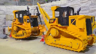 CAT D9  RC D9 AND THE NEW FROZEN GROUND TRACKS  BIG AND AMAZING RC MODEL [upl. by Falcone]