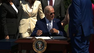 Biden signs 280B CHIPS Act America is back [upl. by Brett173]