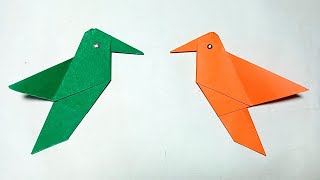 Bird Origami instructions  How to make a paper bird origami [upl. by Senoj]