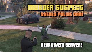 CRAZY MOMENT Killer Steals Police Car FivePD [upl. by Ainaznat]