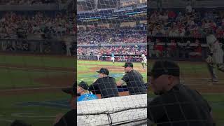 Marlins Xavier Edwards sac fly RBI villageidiotadventures [upl. by Tidwell749]