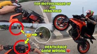 Death Race of Top Motovlogger of Jampk 😰  Gone wrong 💔 RAJA DC  JANNU STUNTZ [upl. by Aneej]