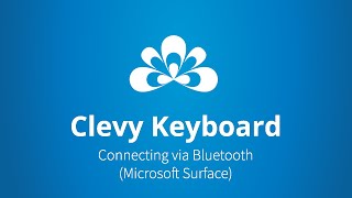 Clevy Bluetooth Keyboard  How to connect Win [upl. by Drandell]