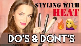 How to use curling  flat iron without damaging hair  Styling with heat dos amp donts  PEACHY [upl. by Ayahc]