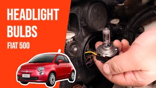 How to replace the headlight bulbs FIAT 500 💡 [upl. by Brace]