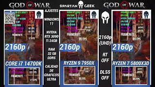 Intel Core i7 14700K VS Ryzen 9 7950X VS Ryzen 7 5800X3D Pruebas Con Nvidia En 4K [upl. by Davena]