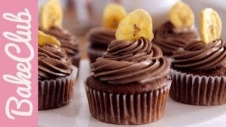 NutellaBananenCupcakes  BakeClub [upl. by Nesnej]