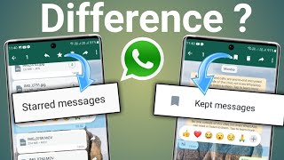 Difference Between Whatsapp Starred Messages and Kept Messages 🔥 [upl. by Richella]