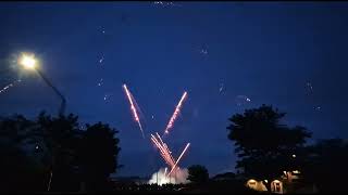 Danish Fireworks Studenterfest i Nørresundby med musik [upl. by Durrett381]