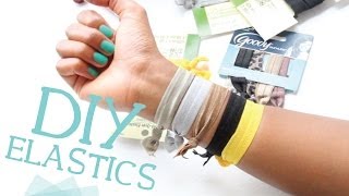 DIY Ribbon Elastic Hair Ties w Fold Over Elastic [upl. by Schweiker398]