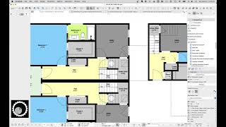 Archicad Tutorial 94 Area Calculations for Wall Area by Zone [upl. by Ellebanna]