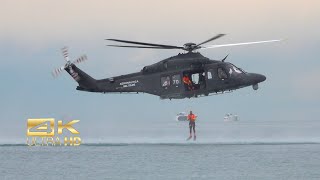 4K AgustaWestland HH139B AW139M Italian Air Force flying Display Jesolo Beach Airshow 2024 [upl. by Sadoff]