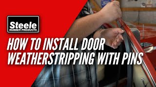 How To Install Door Weatherstripping with Pins [upl. by Nomyad14]