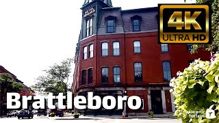 【4K】Brattleboro Vermont  Day Walk  July 2023 [upl. by Raffo]