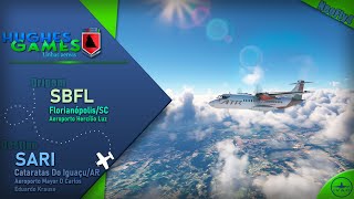 Flight Simulator 2020  IVAO  Neofly4 🛩 FlorianópolisSC  Cataratas Do IguaçuAR  AT42600 [upl. by Ancilin]