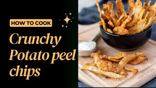 How to Cook Potato Peel Chips 😍 food potatorecipe chips [upl. by Ashien]