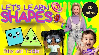 Songs and Learning for toddlers 📚🤩 Fun ways to learn shapes phonics [upl. by Adilem]