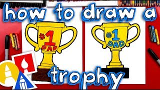 How To Draw A Trophy For Fathers Day [upl. by Anaigroeg]