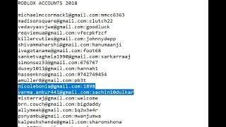 Free accounts on roblox 2018 and password october 2018 with robux a lot of accounts roblox [upl. by Nivrad]