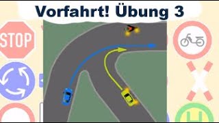 Vorfahrt  Vorfahrtstraining  Übungsaufgabe 3  rechts vor links  Vorfahrtsregeln [upl. by Faxen]