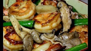 Shrimp and mushrooms in Garlic Sauce [upl. by Nanyk]