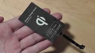 REVIEW Universal MicroUSB Qi Wireless Charger Adapter Receiver [upl. by Dimitry]