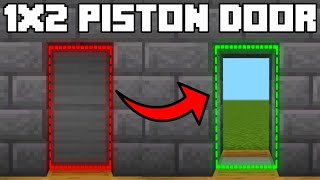 🦅 1x2 PISTON DOOR TUTORIAL  Minecraft Bedrock 121 [upl. by Adas]