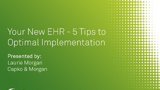 5 Tips to Optimal EHR Implementation  Quanum On Demand [upl. by Ladiv449]