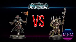 Hexbanes Hunters VS Daggoks Stabladz  Nemesis Battle Report  Warhammer Underworlds Deathgorge [upl. by Elburr]