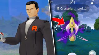 HOW TO CATCH SHADOW CRESSELIA IN POKEMON GO Defeat Giovanni Tutorial  Team Rocket Takeover [upl. by Euqininod286]